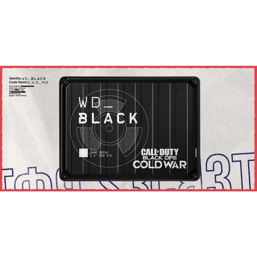 Wd Black 2Tb P10, Call Of Duty: Black Ops Cold War Special Edition Usb 3.2 Gen 1, Micro B Model Wdbazc0020Bbk-Wesn Black