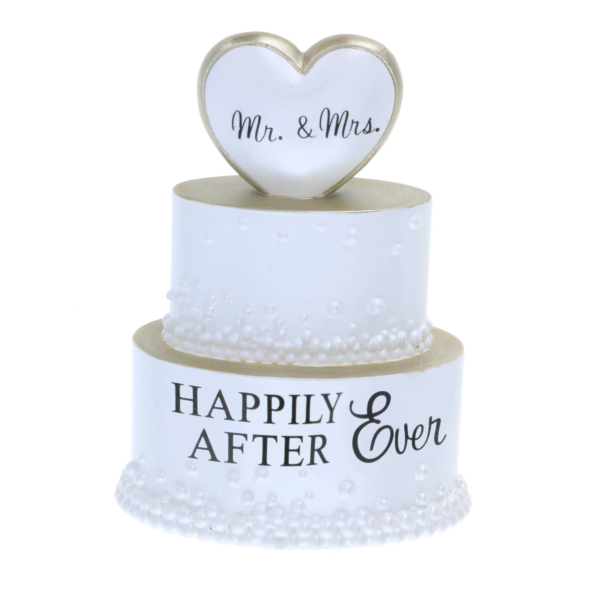 Wedding Cake with Heart Christmas Ornament