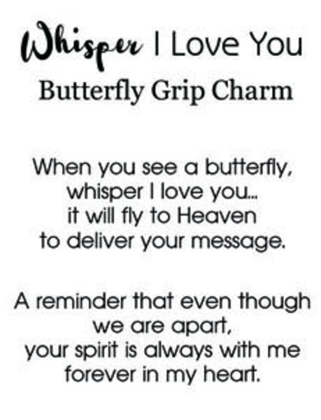 Whisper I love you - Butterfly Wrap Charm (Ring)
