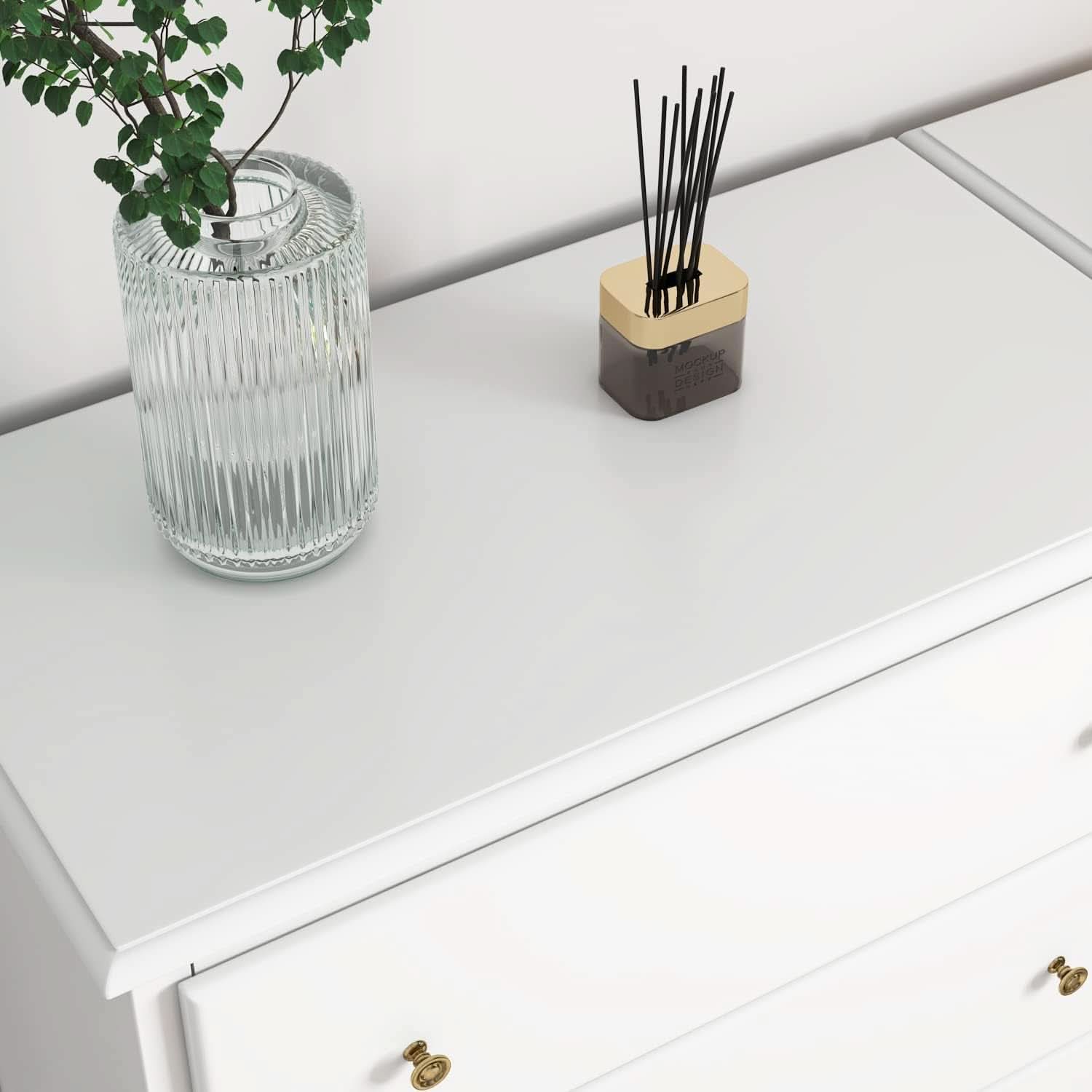 White Dresser With Four Drawers Modern Bedroom Storage