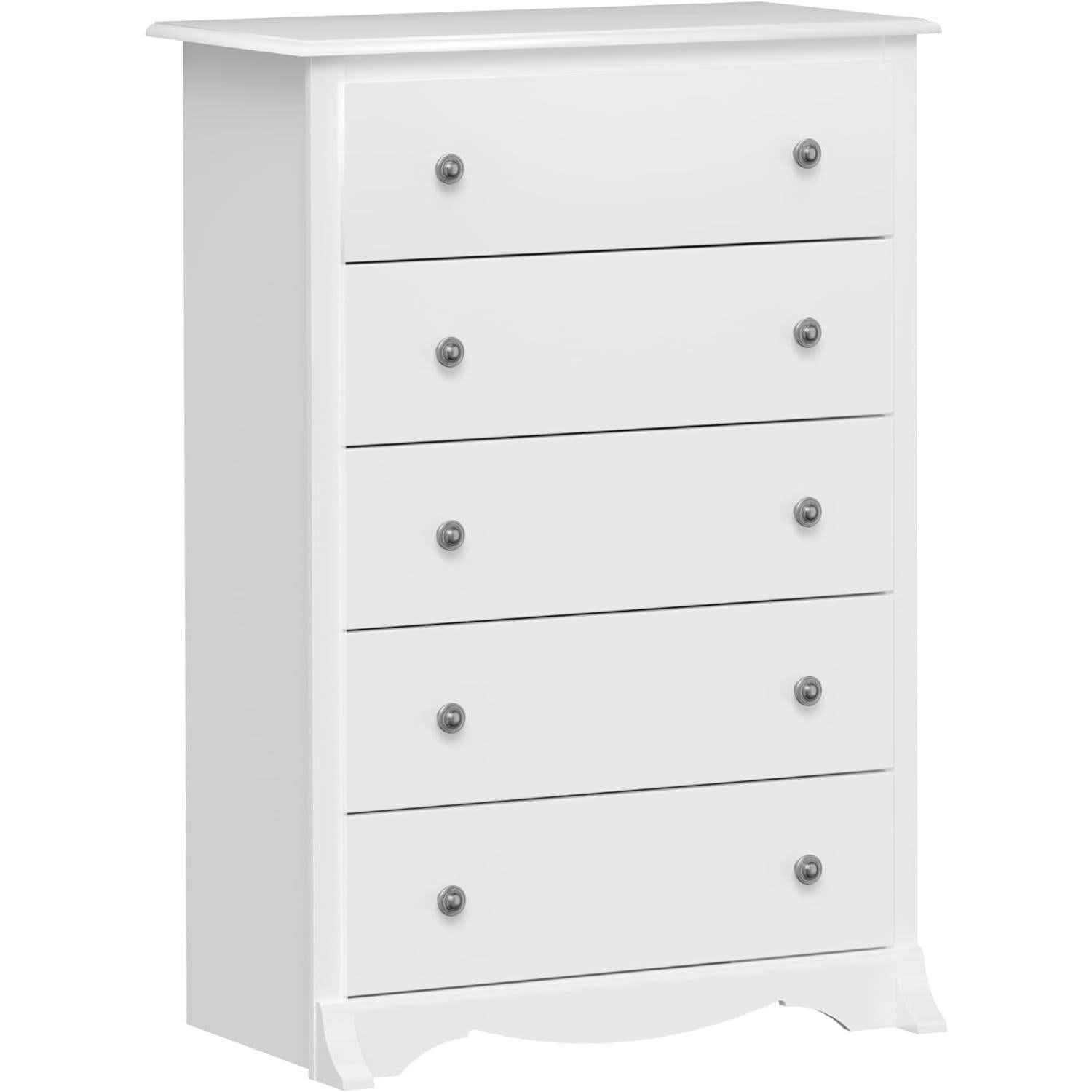 White Sonoma Dresser With Five Drawers Bedroom Storage