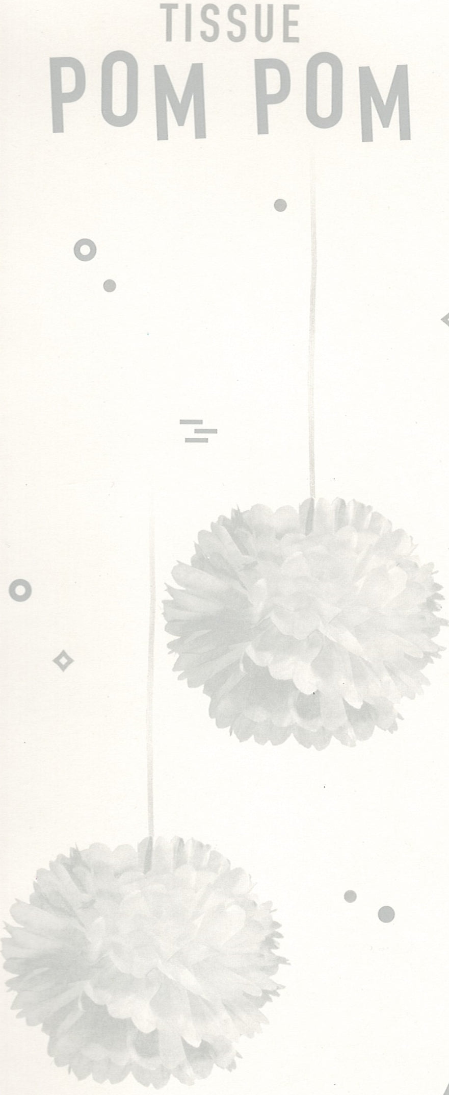 White Tissue Pom Pom Party Decoration