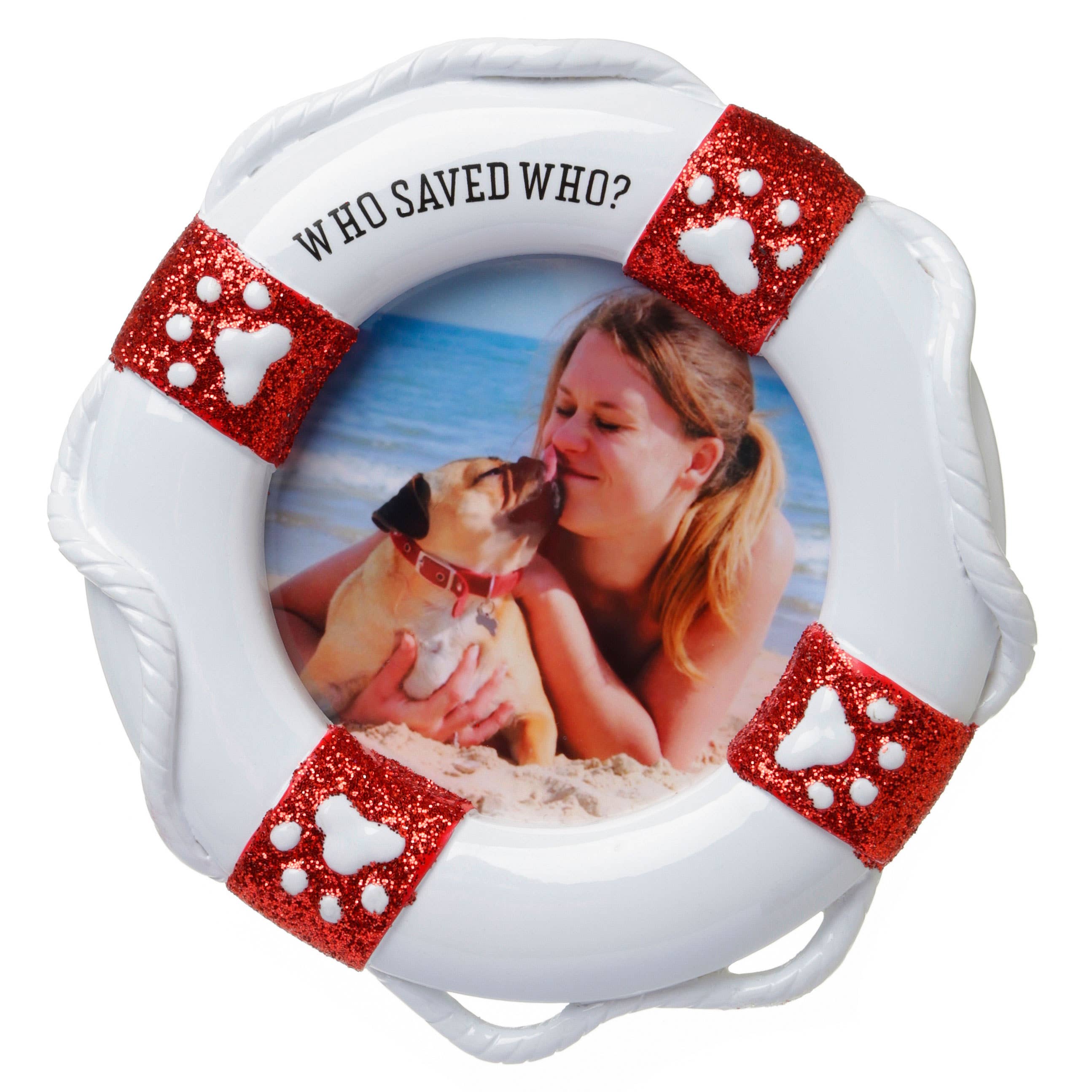 Who Saved Who? Picture Frame Ornament