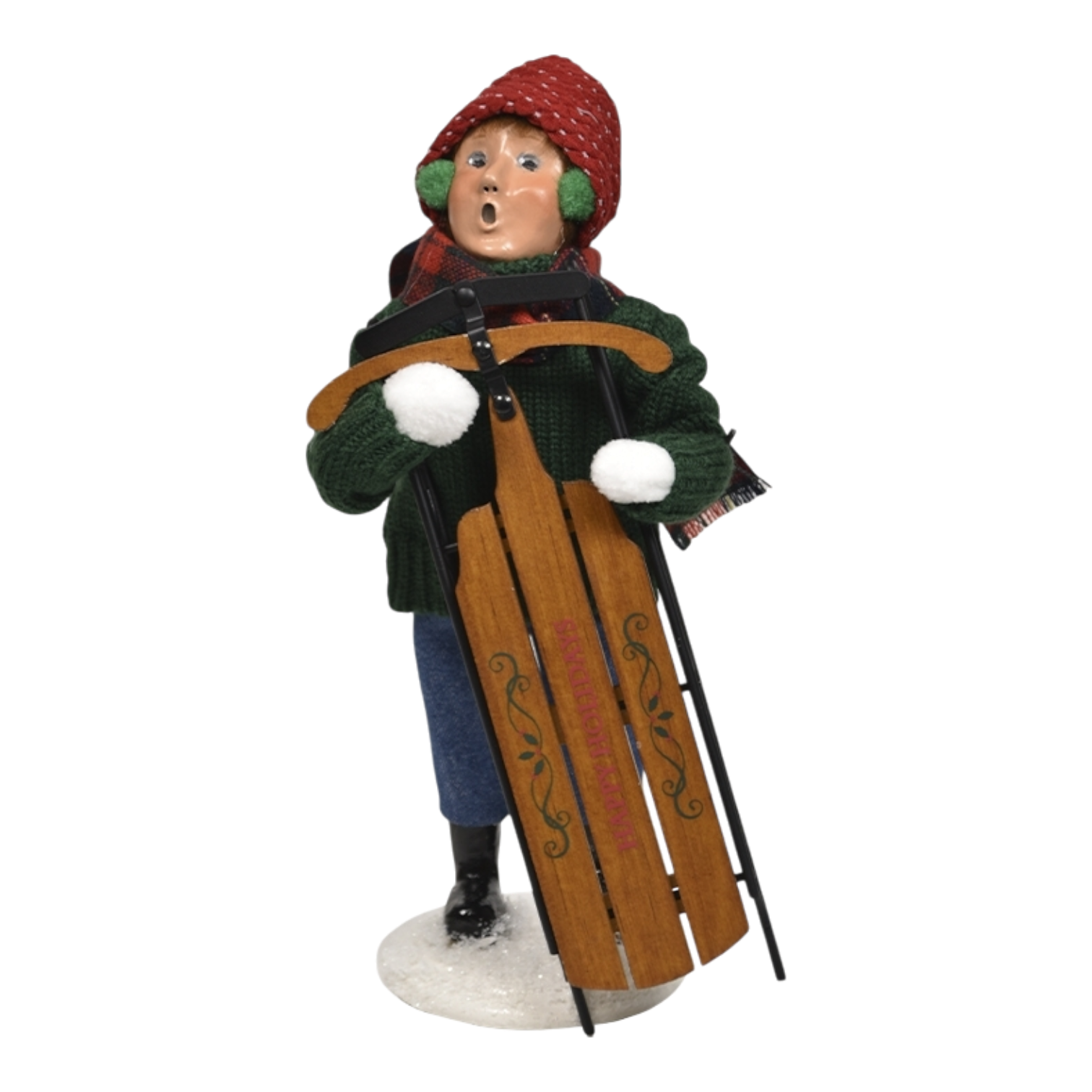 Winter Sports Family - Sledding Boy