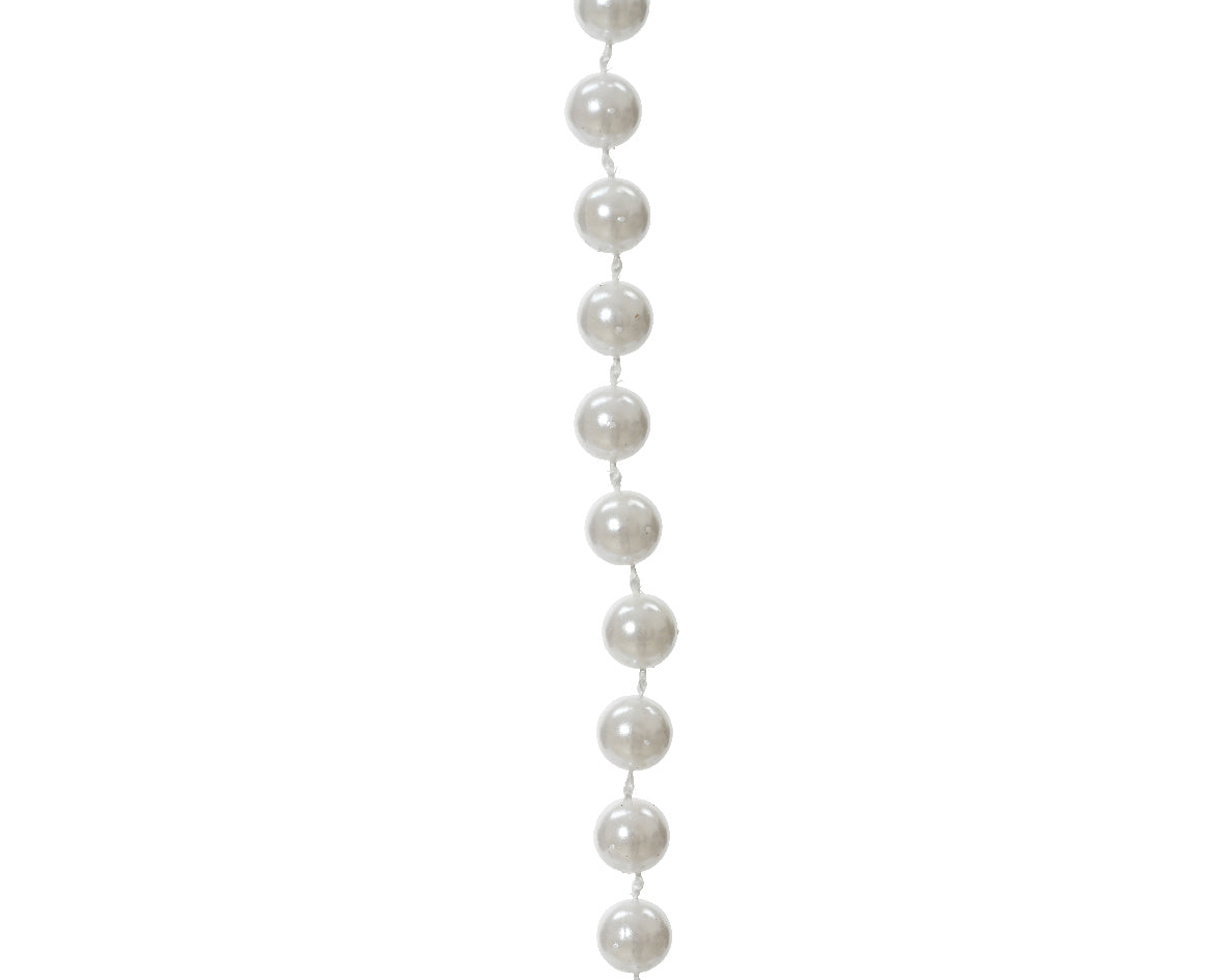 Winter White Bead Garland - 32 Feet Long