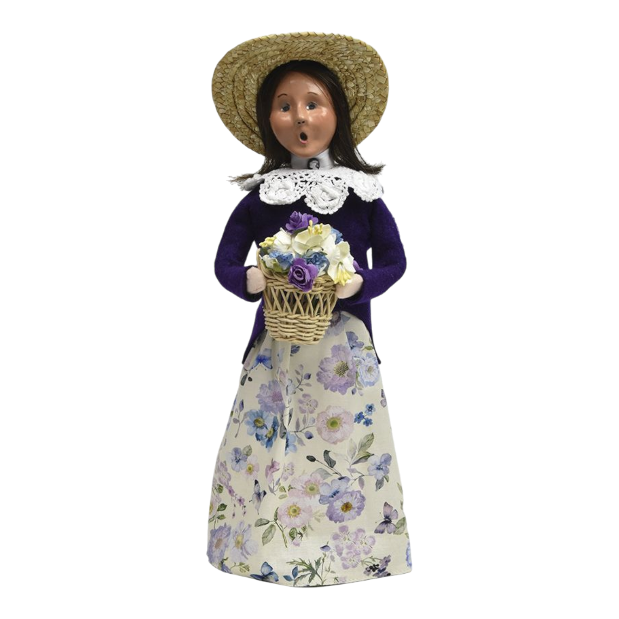 Woman with Flower Basket Caroler