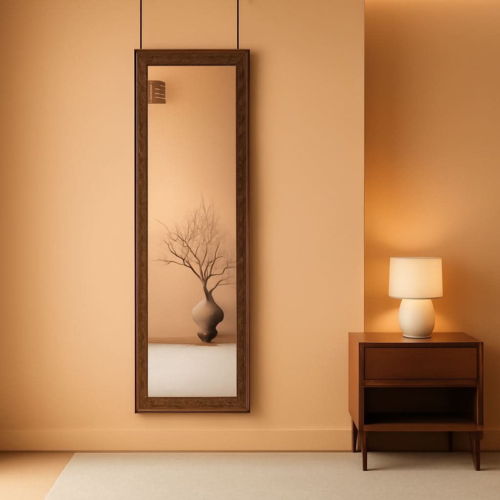 Wood Full Length Mirror 48 X 14 Rustic Wood Frame Wall Mirror
