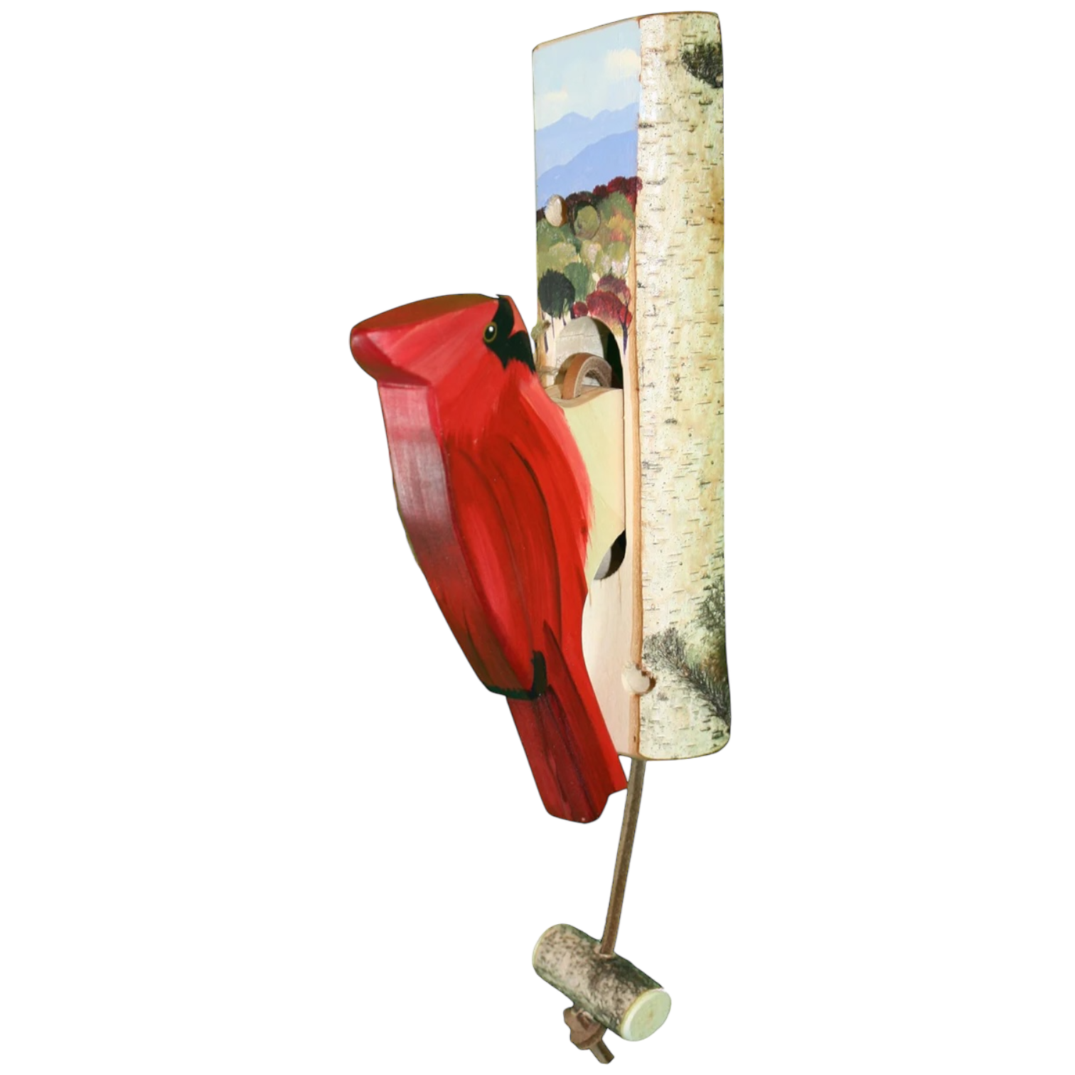 Wooden Bird Door Knockers - Cardinal