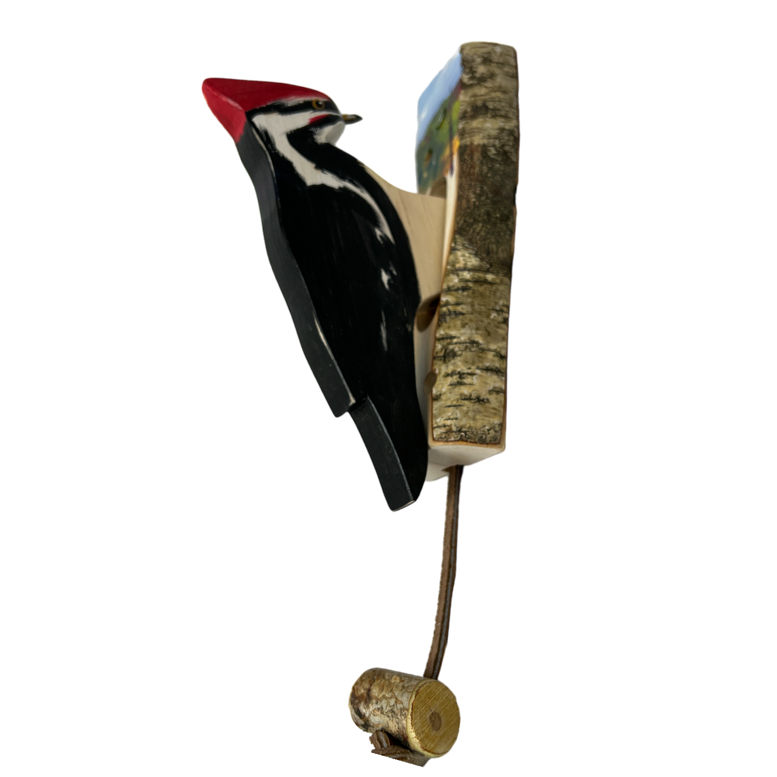 Wooden Bird Door Knockers - Piliated Woodpecker