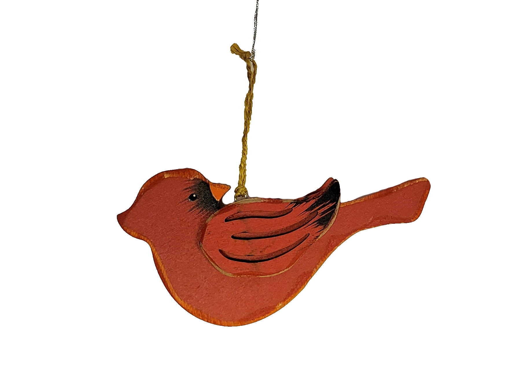 Wooden Cardinal Ornament - Style 1