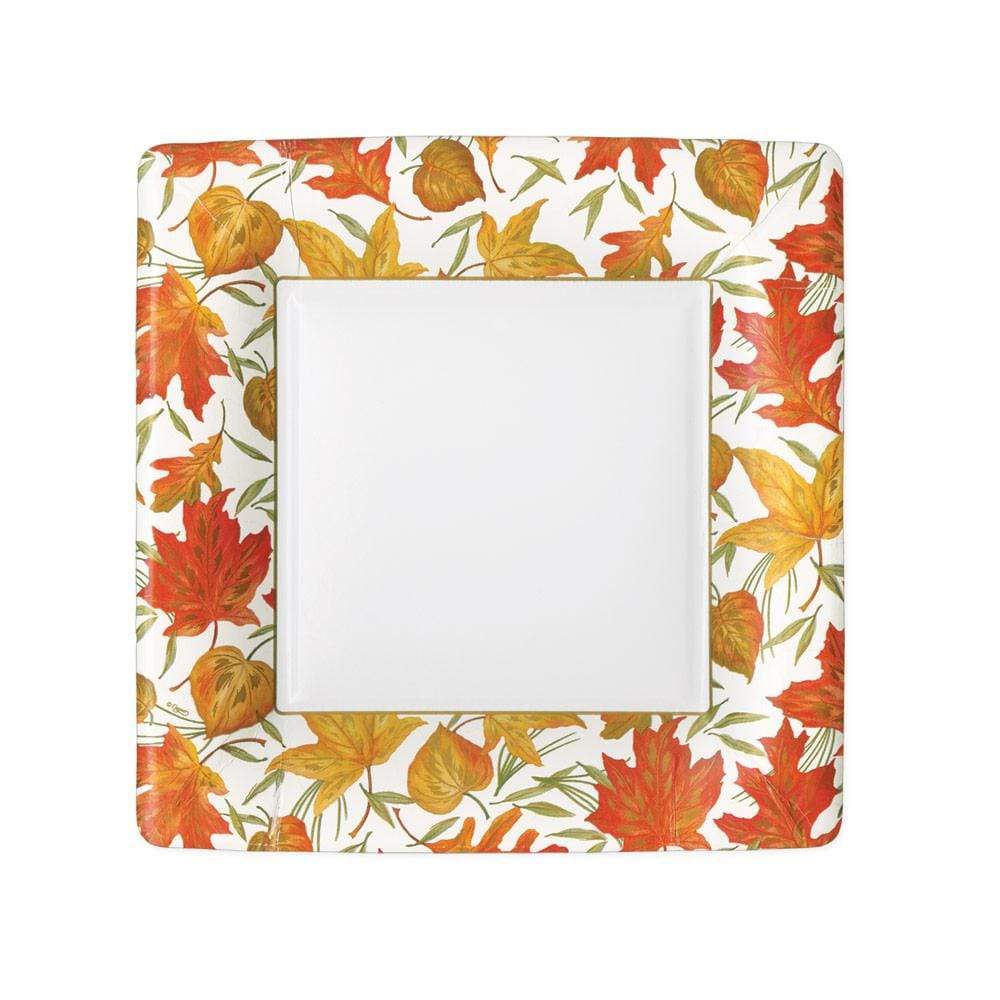 Woodland Leaves Salad Plates - Ivory