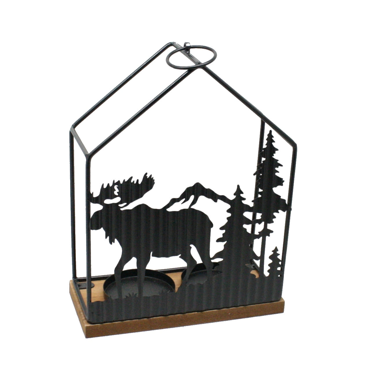 Woodland Silhouette Candleholder Lantern - Small