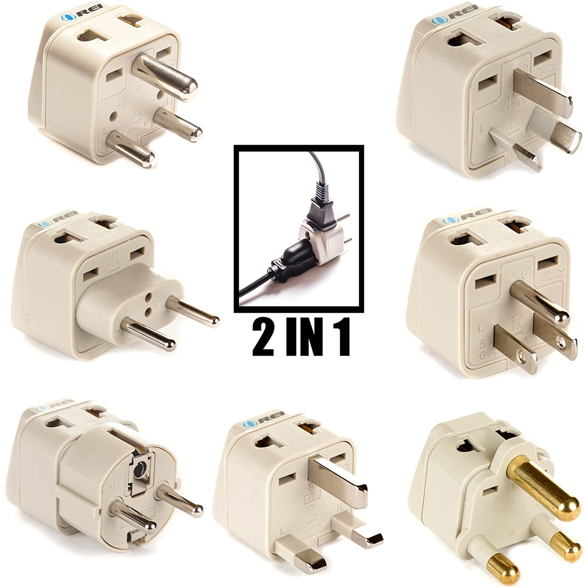 World Travel Adapter Plug International- All in One- Compact Design (DB7-SET)