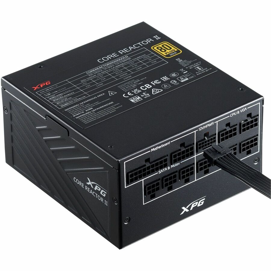 XPG COREREACTORII850G-BKCUS 850W Power Supply - Internal - 850 W - 1 Fan(s)