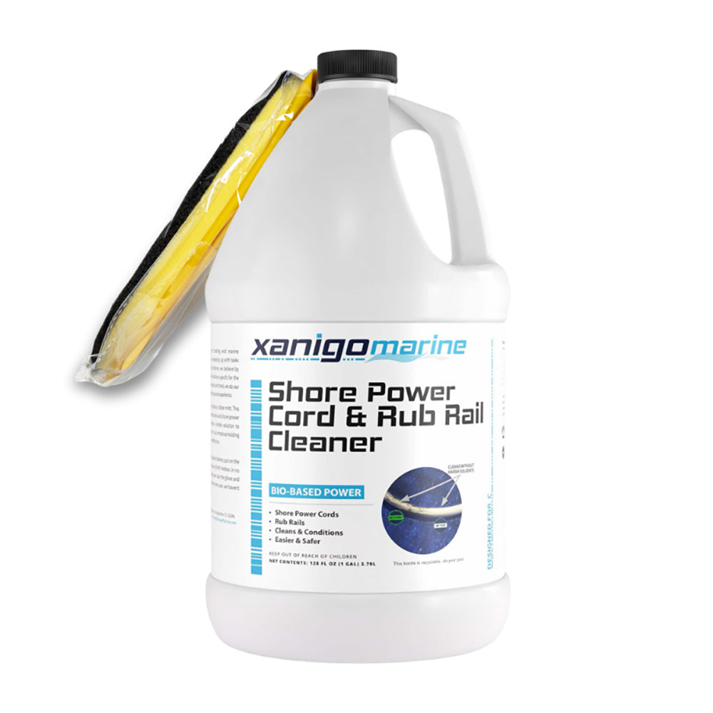 Xanigo Marine Shore Power Cord & Rub Rail Cleaner w/Glove - 1 Gallon