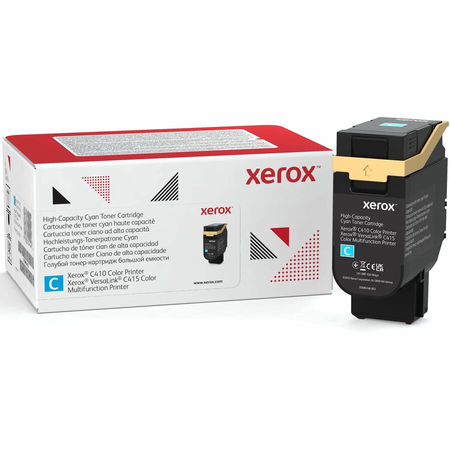 Xerox Original High Yield Laser Toner Cartridge - Box - Return Program - Cyan - 1 Pack -