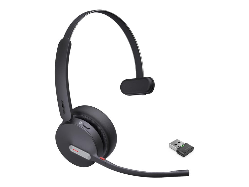 Yealink BH70 Mono - Headset - on-ear - Bluetooth - wireless - USB-A via Bluetooth adapter - black - Optimized for UC YEA-BH70-MONO-UC-USB-A