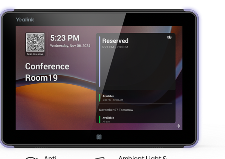 Yealink RoomPanel E2 Meeting Room Scheduling Panel
