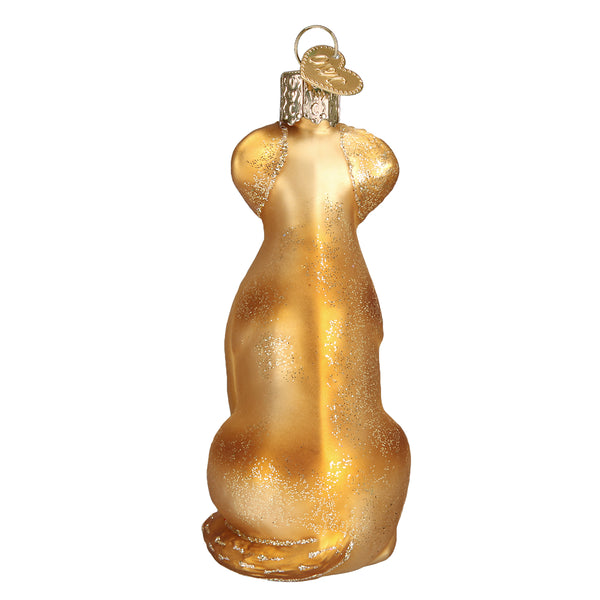 Yellow Labrador Glass Ornament