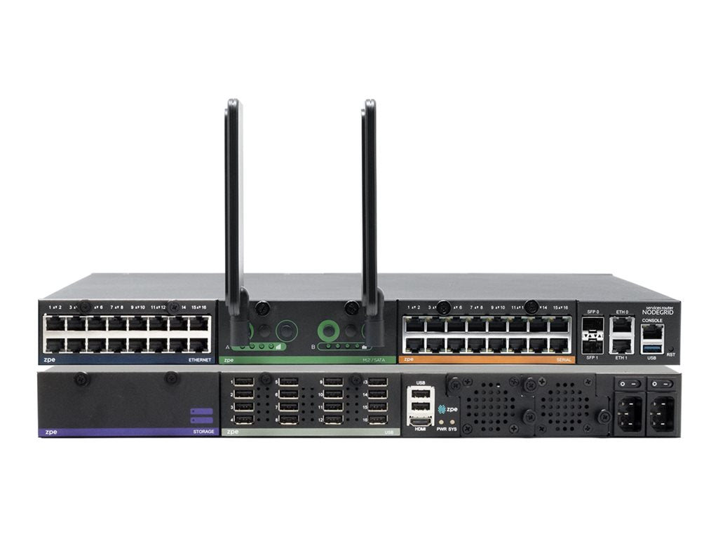 ZPE Nodegrid - Router - WWAN 1GbE - WAN ports: 4 - 4G - rack-mountable NSR-BASE-DDC