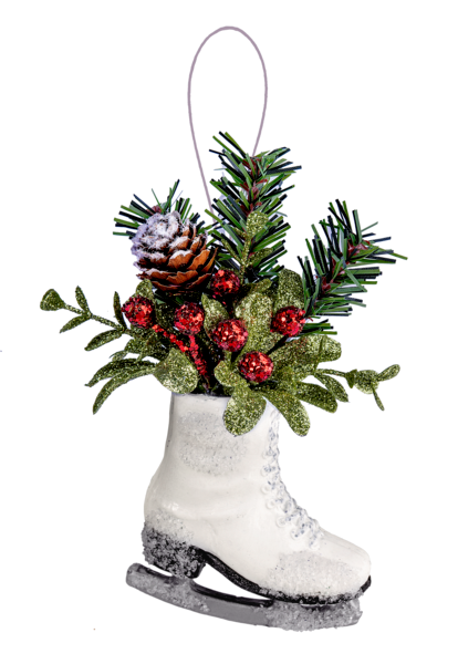 Figure Skate Bouquet Ornament