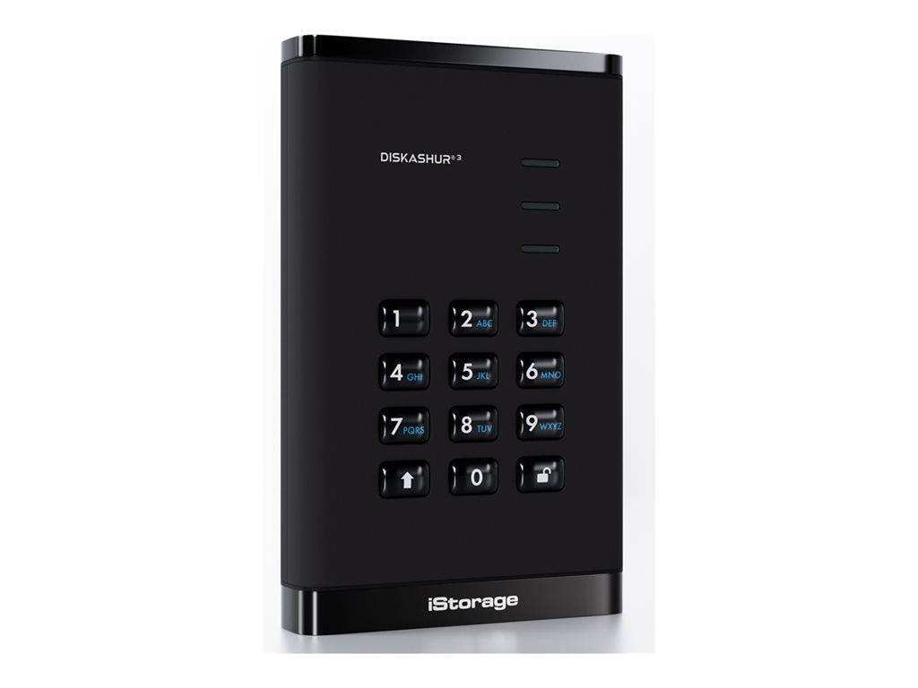 iStorage diskAshur� - SSD - encrypted - 4 TB - external (portable) - USB 3.2 Gen 1 - 256-bit AES-CBC, 256-bit AES-XTS,