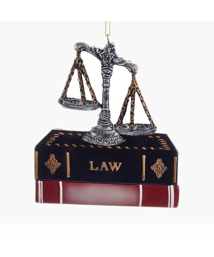 Scales of Justice Lawyer Ornament
