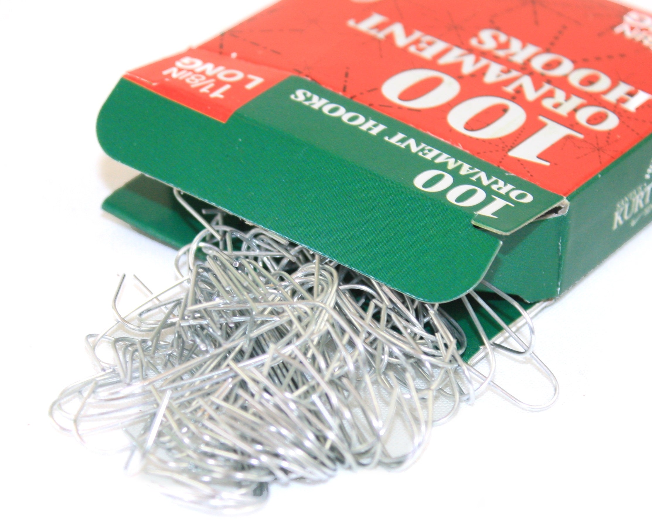 Box of 100 Metal Ornament Hooks