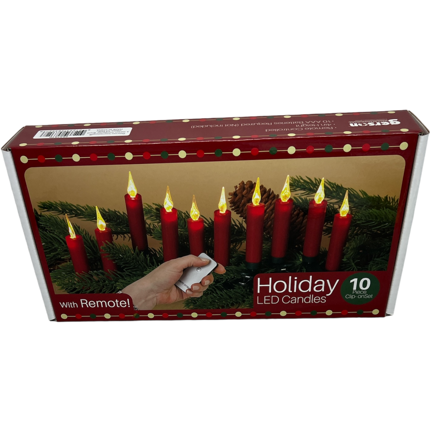 4 Inch LED Clip on Candle - 10 piece Set - Red