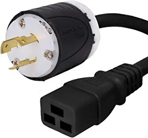15Ft Nema L6-20P To Nema L6-20R,Black 20A 250V 12Awg Power Cord