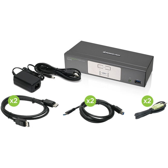 2-Port DisplayPort KVMP Switch - USB 3.0 Hub TAA Compliant | Professional GCS1902