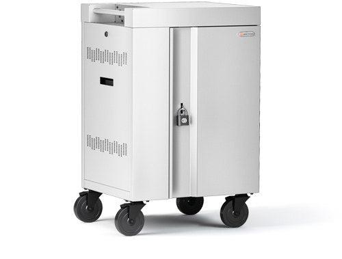 24-Unit Charging Cart - Bretford Mini Cube Arctic White | TechSoft TVCM24PAC-AW