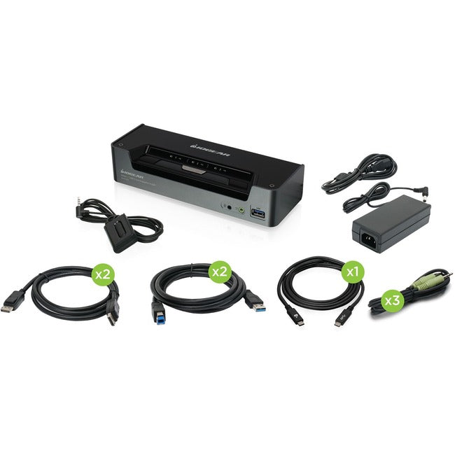 3-Port 4K DisplayPort KVMP Switch USB 3.0 Hub - Multi-Computer Desktop Control | IOGEAR GCS1953