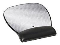 3M Reposamuñecas Confort Wrist Rest Black, Silver