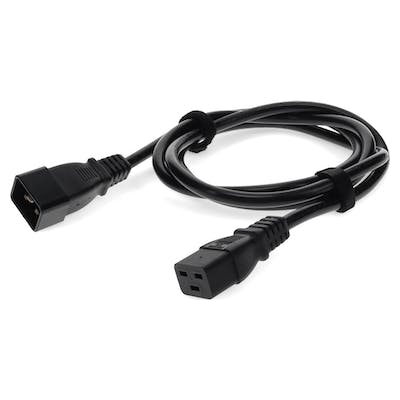 3ft C19 Female to C20 Male 16AWG 100-250V at 10A Black Power Cable ADD-C192C2016AWG3FT