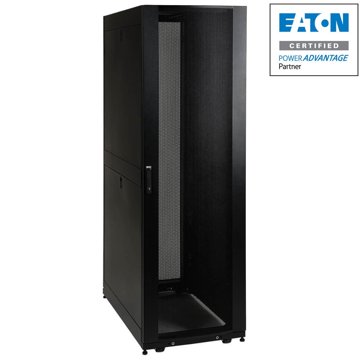 42U Server Rack Enclosure - Standard Depth Cabinet with Shock Pallet | Tecisoft SR42UBSP1