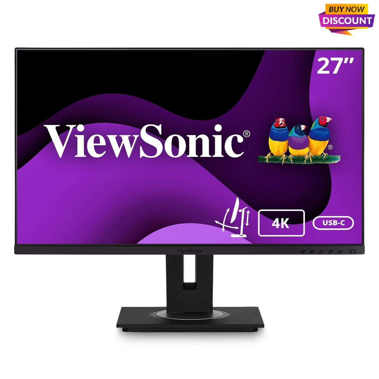 4K Docking Monitor - 27" Ultra HD USB-C Display with 90W Power VG2756-4K