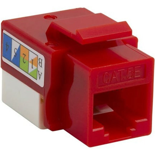 4Xem 10 Pack Cat5E Rj45 Keystone Jack Utp 110-Type (Red)
