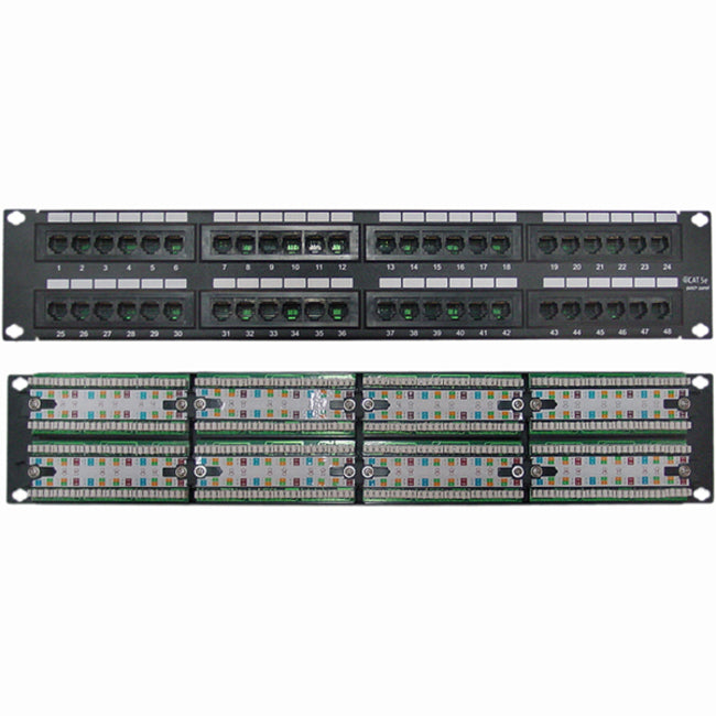 4Xem 48 Port Cat5E Rackmount Patch Panel
