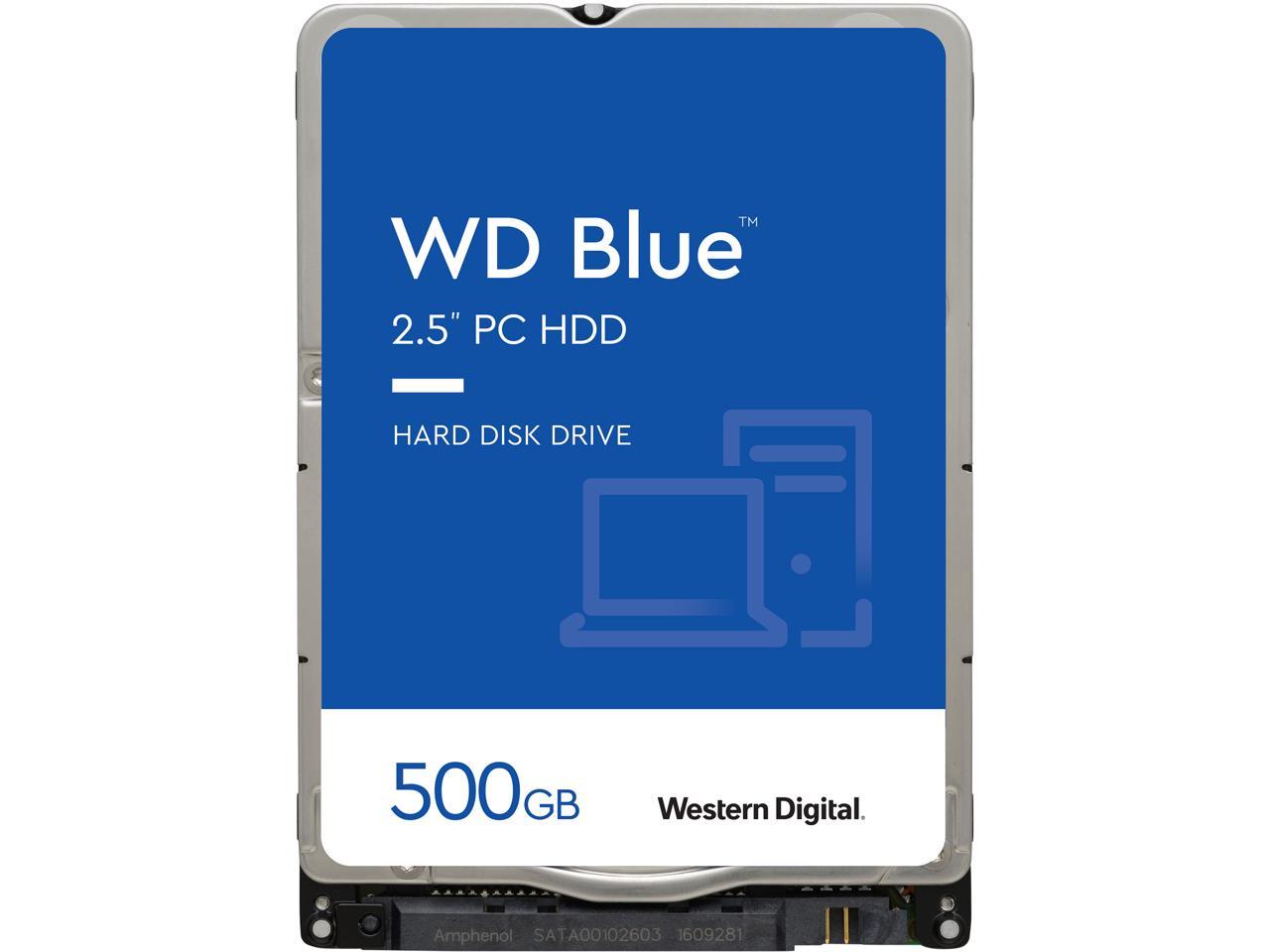 500GB Mobile Hard Drive - WD Blue 2.5-Inch SATA CMR | Tecisoft WD5000LPCX