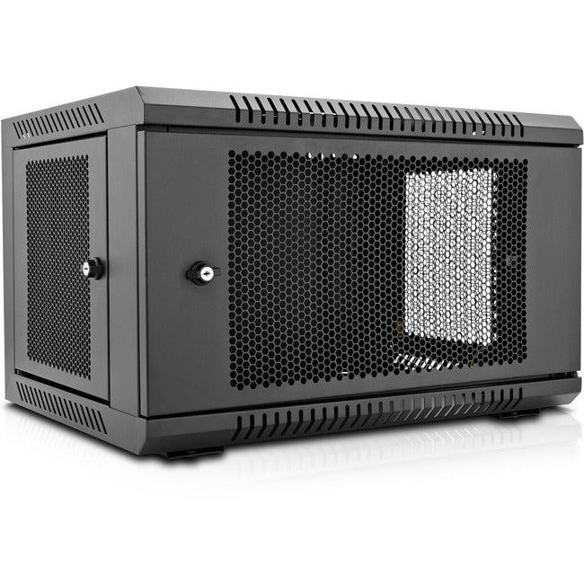 6U Wall Mount Rack Enclosure - Locking Vented Doors | TechSoft RMWC6U-1N