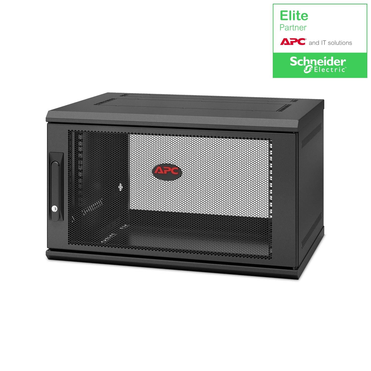 6U Wall Mount Rack Enclosure - Network Switch Edge Computing Cabinet | APC NetShelter AR106SH4