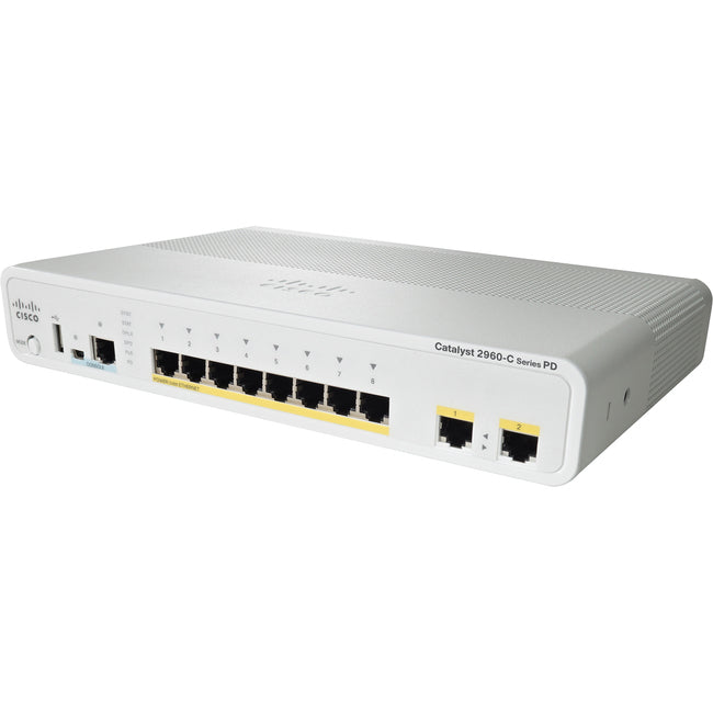8-Port PoE Ethernet Switch - Cisco Catalyst 2960-C WS-C2960CPD-8PT-L | TecISoft