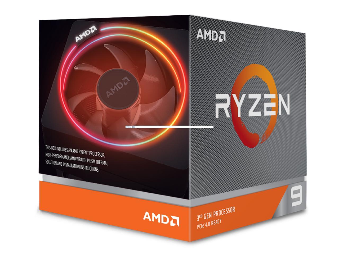 Amd 100-100000023Box Ryzen 9 3900X Desktop Processors / 3.8Ghz/ Twelve-Core/ Pcie 4.0/ Retail