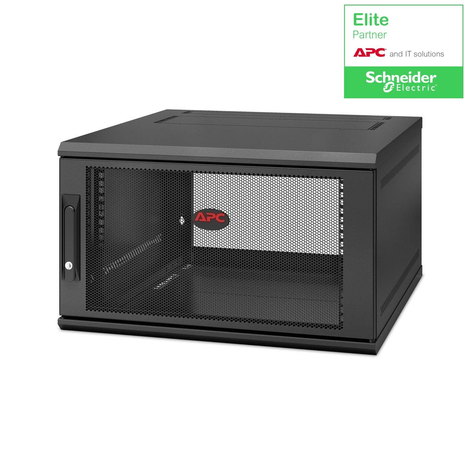 APC NetShelter 6U Wallmount Rack Enclosure Cabinet Single Hinged Server Depth AR106SH6