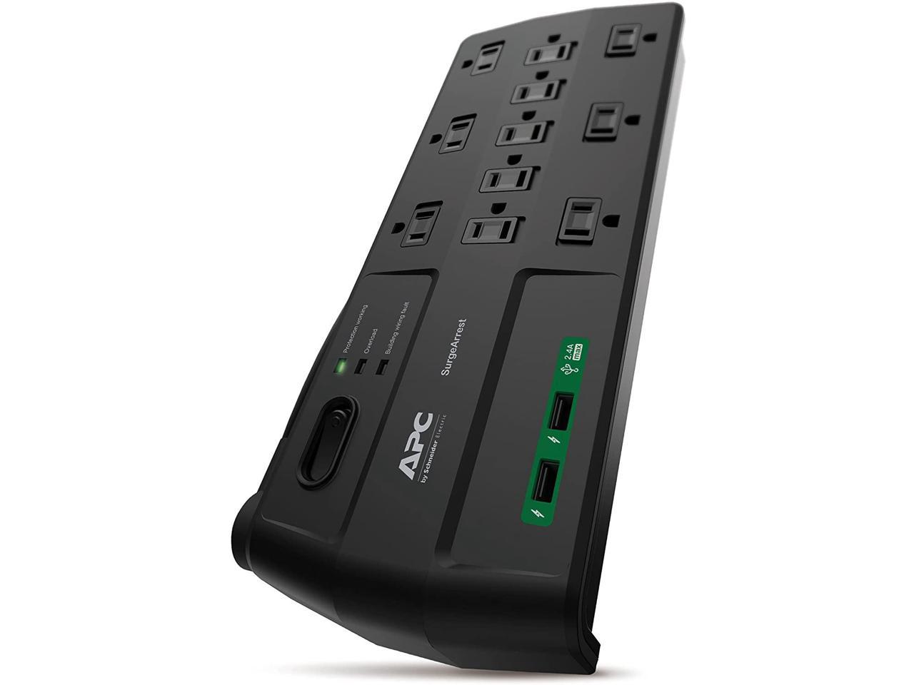 Apc P11U2 Performance Surgearrest 11-Outlet/ 120V/ 8 Ft/ 2880 Joules Surge Protector W/ 2X Usb Charging Ports