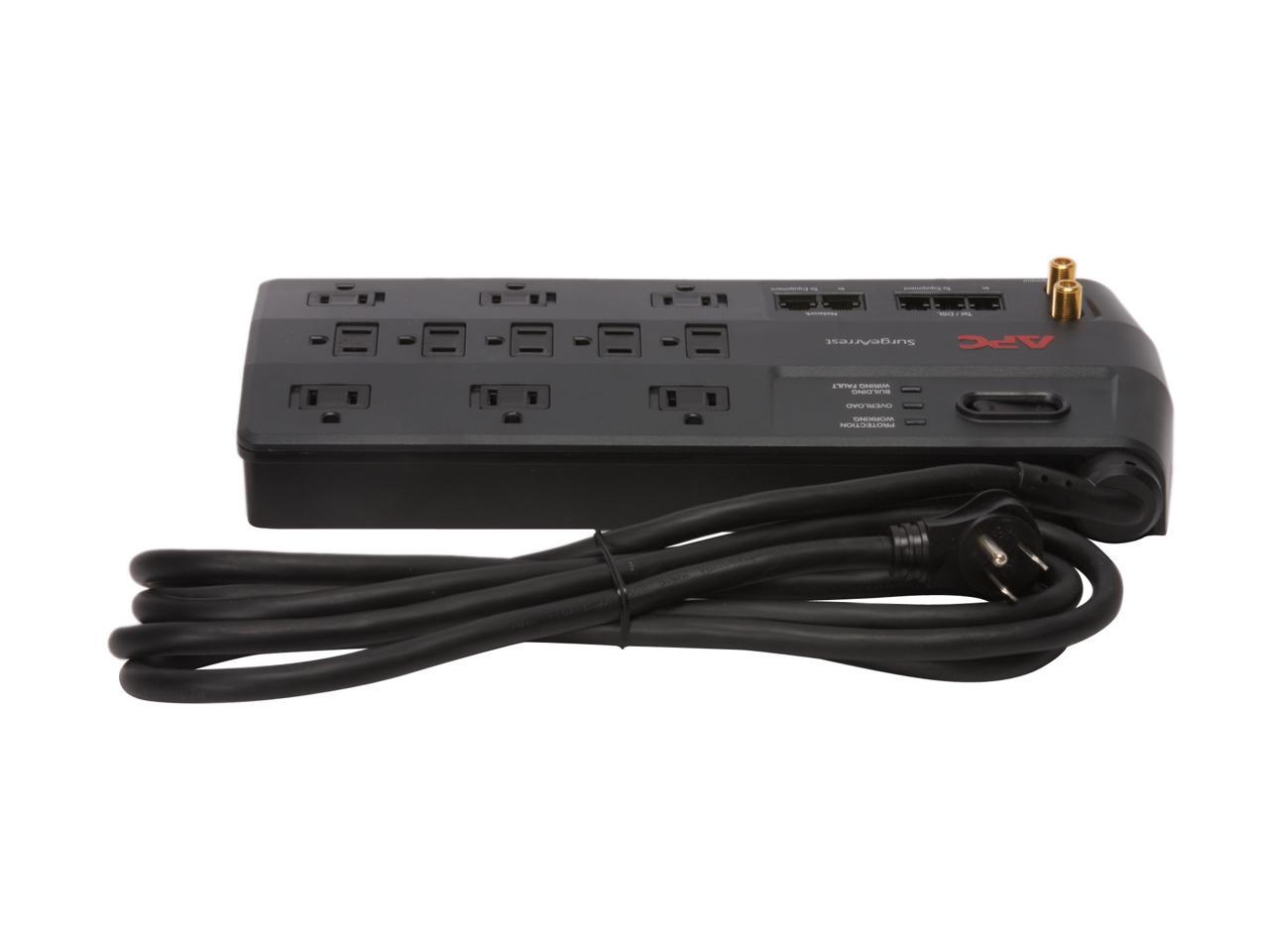 Apc P11Vnt3 Performance Surgearrest 11-Outlet/ 3020 Joules 120V Surge Protector, W/ Phone (Splitter) & Coax & Ethernet Protection
