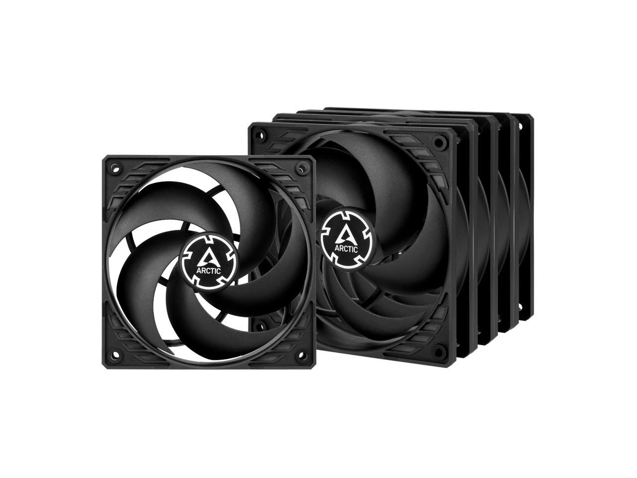 Arctic P12 Pwm Pst (Black/Black) Value Pack 5Pack - Pressure-Optimised 120 Mm Fan With Pwm And Pst (Pwm Sharing Technology)