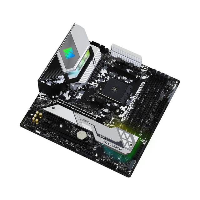 Asrock B550M Steel Legend Socket Am4/ Amd B550/ Ddr4/ Quad Crossfirex/ Sata3&Usb3.2/ M.2/ Micro Atx Motherboard