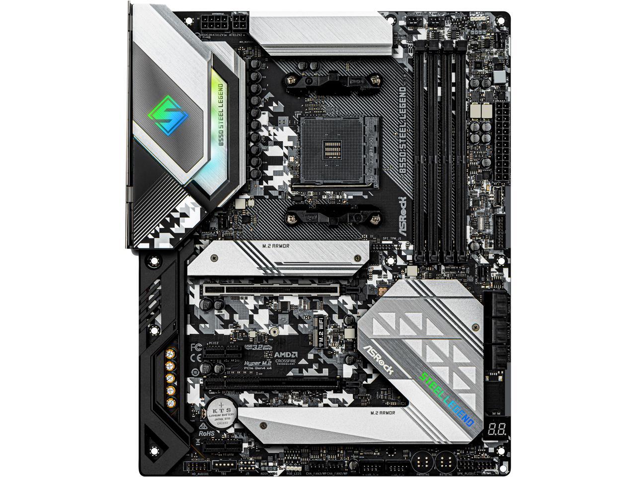 Asrock B550 Steel Legend Am4 Amd B550 Sata 6Gb/S Atx Amd Motherboard